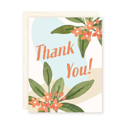Thank You Flowering Plant Card