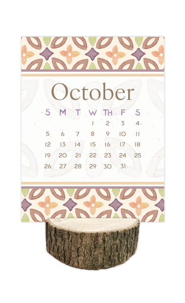 2025 Sundance Desk Calendar with Tree Stump Stand