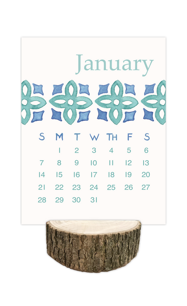 2024 Sundance Desk Calendar with Tree Stump Stand