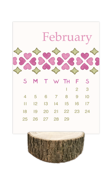 2024 Sundance Desk Calendar with Tree Stump Stand
