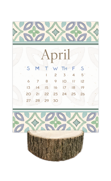 2025 Sundance Desk Calendar with Tree Stump Stand