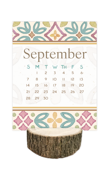 2025 Sundance Desk Calendar with Tree Stump Stand