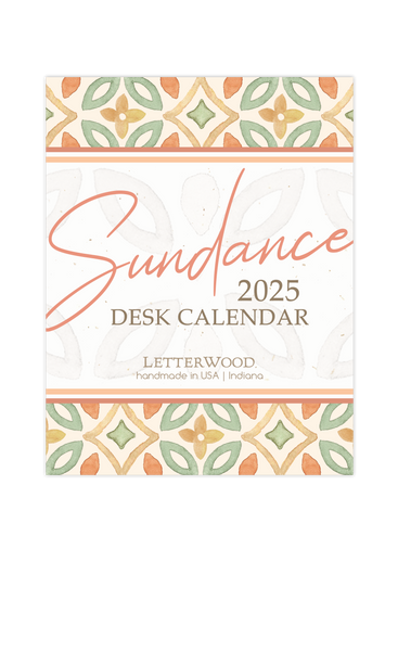 2025 Sundance Desk Calendar with Tree Stump Stand