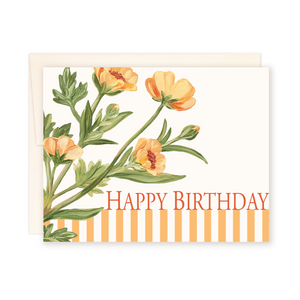 Happy Birthday Card | Orange Poppy