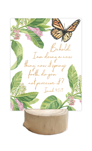Scripture Cards with Log Stand