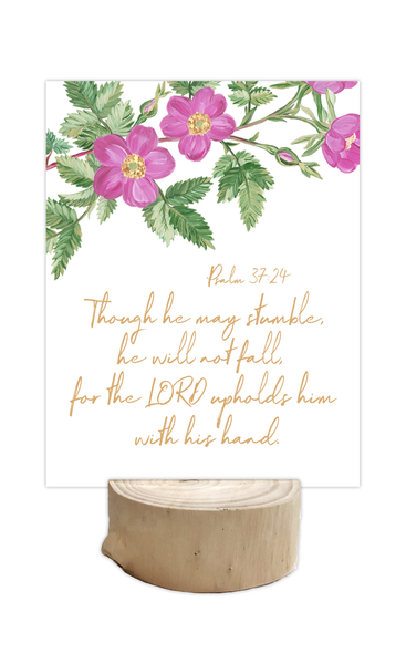 Scripture Cards with Log Stand